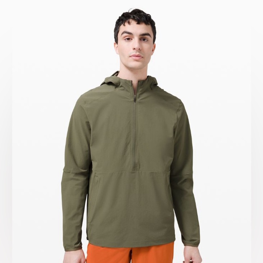 Lululemon Men's Water-Repellent Half-Zip Hooded Sweater, Size Large